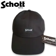 新品！ショット Schott ボックスロゴ 6パネルキャップ 黒