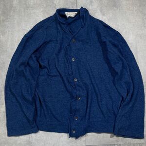 希少 COMME des GARCONS SHIRT コムデギャルソン シャツ ■90s 川久保怜 ■ラムウール ■起毛 シェルボタン ■長袖 カーディガン 