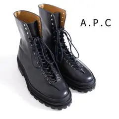 685y*美品 アーペーセー APC レースアップ アンクルハイ レザーブーツ