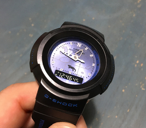 【稼働中】G-SHOCK中古 AW-500 ガラパゴス ブルーダイアルver アナログ スクリューバック 1999年発売