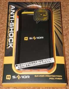 ★新品★HOMBERTO SAVIOR PROTECTION POLYMER iPhone5/5s/SE ANTI-SHOCK 衝撃吸収バンパー オレンジ