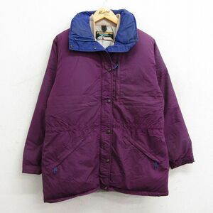 古着 エルエルビーン LLBEAN 長袖 ダウン ジャケット レディース 90s エンジ 23nov04 中古 アウター ジャンパー ブルゾン 2OF