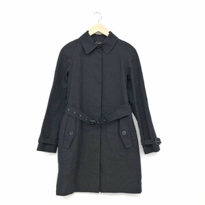 良好◆Paul Smith BLACK ポールスミスブラック ロングコート サイズ40◆ ブラック 綿100% レディース アウター 裏地キルティング