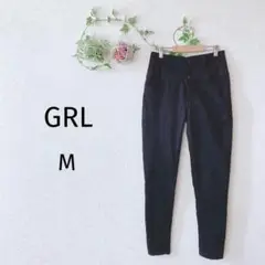 〈GRL〉 カジュアルパンツ （M） ブラック しっとり スウェード調 スキニー