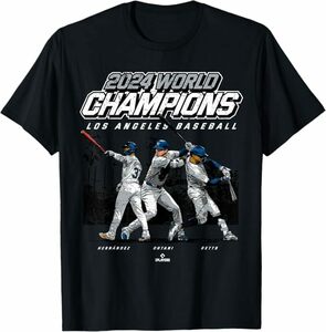 2024 Los Angeles World Champions Ohtani, Betts & Hernndez T-Shirt Ｔシャツ Mサイズ