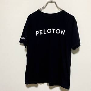 アメリカ古着　PELOTON　半袖　Tシャツ　文字プリント　ロゴ　Sサイズ　コットン　ブラック　【P248】