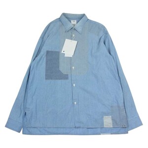 VISVIM ビズビム 21SS 0121105011003 CHORE P.W. SHIRT L/S CHAMBRAY チョア パッチワーク 長袖 シャンブレー シャツ 3【中古】