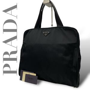 極美品　PRADA プラダ　ハンドバッグ　テスートナイロン　黒　Gカード付　a6