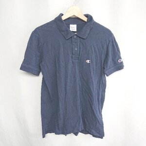 ◇ ◎ Champion チャンピオン 半袖 ポロシャツ サイズMEDIUM ネイビー メンズ E