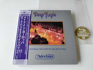 【生産限定紙ジャケ/08年SHM-CD】Deep Purple/Made In Europe WPCR13118 UK初回盤再現,インナー付,初期ライナー再現,帯復刻,WBレーベル仕様