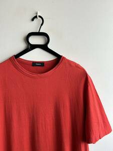 【美品】theory Tシャツ メンズ M オレンジ グラデーション ペルー製 セオリー