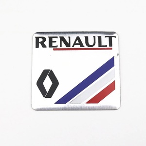 【ゆうパケット送料込】RENAULT(ルノー) エンブレムプレート 縦5.5cm×横6cm アルミ製