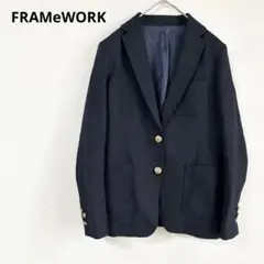 FRAMeWORK フレームワーク 金ボタン　紺ブレ　ジャケット ネイビー  S