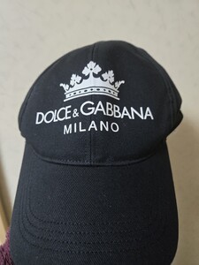 DOLCE&GABBANA ドルチェ＆ガッバーナ クラウンロゴキャップ ブラック 58 GH649A/GEF62-G