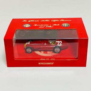 【中古品】MINICHAMPS ミニチャンプス 1/43 Alfa Romeo Alfetta 159 GP Spain 1951 J.M. Fangio Winner アルファロメオ アルフェッタ