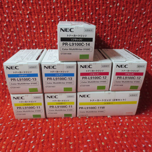 未開封品 NEC 純正トナ－カ－トリッジ ColorMultiWriter 9100C用 4色 ブラック×1 シアン×2 マゼンタ×2 イエロー×4 計9本