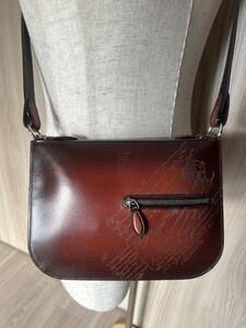 特注45万 Berluti SIENA ScritLeather Bag 2WAY ベルルッティ シエナ レザー ショルダーバッグ セカンドバッグ サンテミリオン 限定品 完売