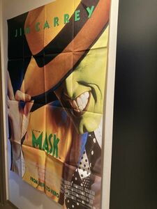 奇跡！激レア！１９９４年 フランス版 オリジナル ビンテージ 「マスク THE MASK」 超特大 ポスター ジムキャリー キャメロンディアス