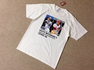 ★未使用★渡辺直人 鉄平 交流戦Tシャツ 2番 46番 白 ホワイト 野球 NPB 部活 Lサイズ