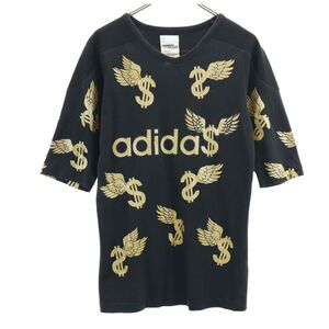 アディダス 総柄 半袖 Tシャツ M ブラック系 adidas メンズ