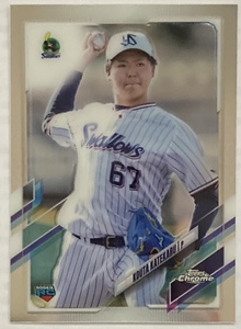 2021 Topps Chrome Npb 嘉手苅浩太 ヤクルト No.16 レギュラー RC