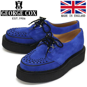 GEORGE COX (ジョージコックス) SKIPTON 3588 VI ラバーソール レザーシューズ 164 ROYAL SUEDE UK6-約25.0cm