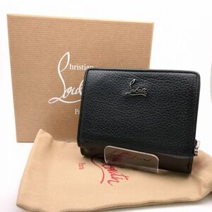 Christian Louboutin クリスチャンルブタン コンパクトウォレット ブラックｘレッド PALOMA MINI WALLET 3185081 ◆3105/高林店