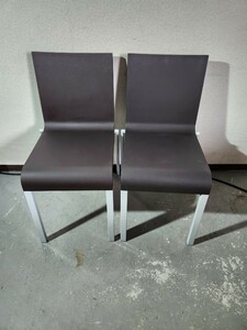 ヴィトラ(Vitra)/.03(ゼロスリー)シリーズ/ミーティングチェア・多目的チェア/スタック可能/2脚セット/ブラウン②