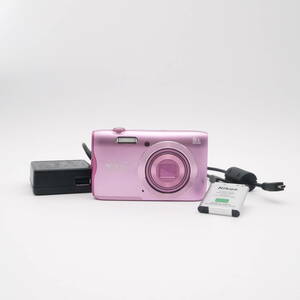 難あり Nikon ニコン COOLPIX A300 ピンク コンデジ コンパクトデジタルカメラ #9168