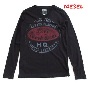 【Diesel】ディーゼル　カットオフ　Vネック　ロンT　0165