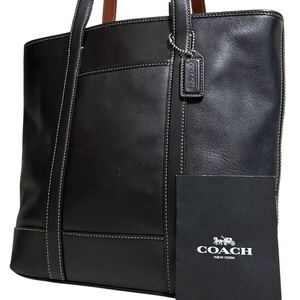 1円～【入手困難品】定価10万円 コーチ COACH トートバッグ ビジネスバッグ ブリーフケース 2way レザー メンズ レディース ブラック 黒