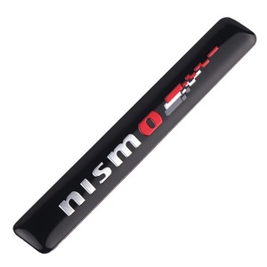 【ゆうパケット送料込】NISMO エンブレムブレート ブラック　縦1.2ｃｍ　×　横8.5ｃｍ　5　