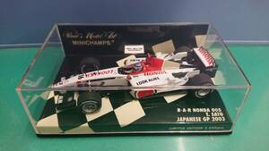 MINICHAMPS 1/43 B・A・R HONDA 佐藤琢磨 JAPANESE GP 2003 ミニチャンプス