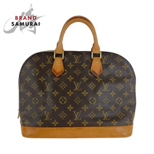 美品 LOUIS VUITTON ルイヴィトン モノグラム アルマPM ブラウン ゴールド金具 PVC/レザー M51130 ハンドバッグ レディース 410765