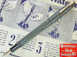 ◆OH済◆1950年代製 ウォーターマン W2 万年筆 14金F イギリス◆ 1950’s Waterman