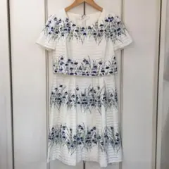 新品！Debut de Fiore 15SS 花柄プリント ボーダーワンピース