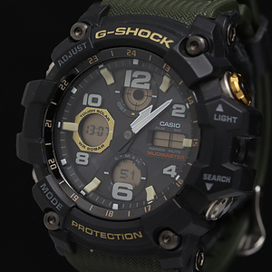 1円 箱付 稼働 良品 カシオ Gショック マスターオブG 電波ソーラー GSG-100 MUDMASTER デジタル文字盤 メンズ腕時計 1196000 1NBG KMR