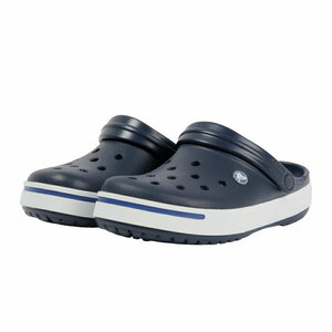 22cm クロックス crocs Crocband II Ⅱ CLOG クロックバンド 2.0 サンダル ネイビー グレー M4W6 新品