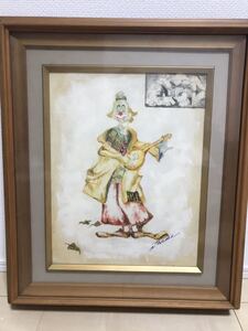 1円スタート【激レア】絵画 油絵 ピエロ 武田米生 ポカラ展 真作 本物