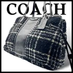 2526 コーチ　ハンドバッグ　coach レザー　ブラック