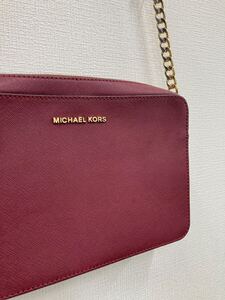 【38161】MICHAEL KORS　マイケルコース　JET SET　ショルダーバッグ　32S4GTVC3L　ボルドー　ワインレッド