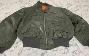 90s★ALPHA INDUSTRIES アルファインダストリーズ　ジャケット フライトジャケット MA-1 ミリタリー USA製 IDEAL オーバーサイズ　XL