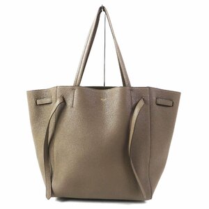 極美品◎CELINE セリーヌ 18902 定価308000円 カバファントム スモール ソフトグレインドカーフスキン トートバッグ トープ レディース