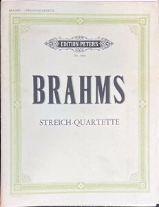 ブラームス 弦楽四重奏 (2ヴァイオリン+ヴィオラ+チェロ)輸入楽譜 brahms streich quartette 洋書