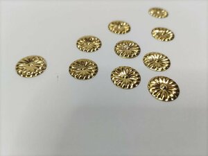 【菊紋金具】直径12ｍｍ　10枚　神輿、神殿、山車、だんぢり、神棚金具【812】