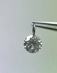 ダイヤモンド レーザーホール ダイヤモンド0.17ct プラチナ丸カン付き 送料無料