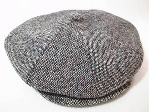 【送料無料 即決】New York HatニューヨークハットNewYorkHat USA製 Tweed Newsboy ツイード キャスケット 灰 Grey グレーM新品 アメリカ製