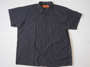 ☆送料無料☆ Dickies ディッキーズ USA直輸入 古着 半袖 ワークシャツ メンズ 2XL ブラック トップス 中古 即決