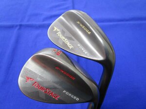 ●ブリヂストン　ツアーステージ X-WEDGE 2010 黒染【52度バンス8/58度バンス12】NSプロ MODUS3 WEDGE 105 リシャフト 2本セット 中古品●