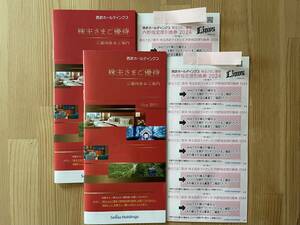 ◯西武ホールディングス（1000株）株主優待券冊子＋内野指定席引換券セット 【2セット】送料込み！